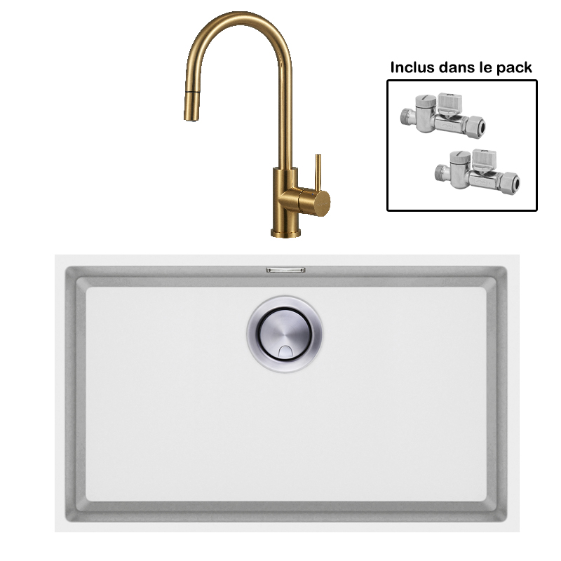Pack : BRADANIT 62 U BLANC + ALLIA DOUCHETTE GOLD