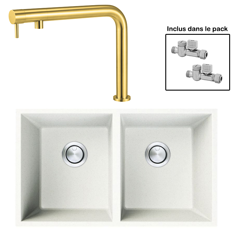 Pack : BRADANIT 3636 U BLANC + FINO GOLD 316