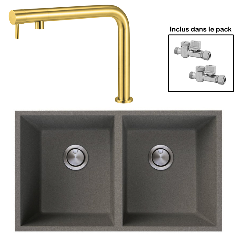 Pack : BRADANIT 3636 U GRIS + FINO GOLD 316