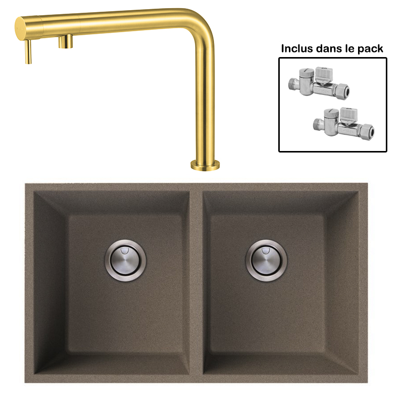 Pack : BRADANIT 3636 U MOKA + FINO GOLD 316
