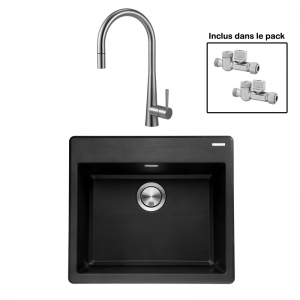 Pack : BRADANIT 51 NOIR + ALENTO DOUCHETTE INOX