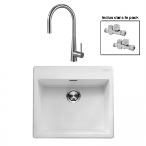 Pack : BRADANIT 51 BLANC + ALENTO DOUCHETTE INOX