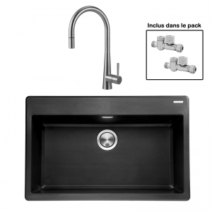 Pack : BRADANIT 73 NOIR + ALENTO DOUCHETTE INOX
