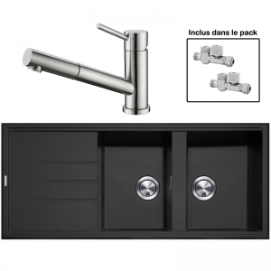 Pack : BRADANIT 3333 NOIR + CERAMI DOUCHETTE INOX