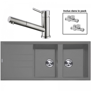 Pack : BRADANIT 3333 GRIS + CERAMI DOUCHETTE INOX