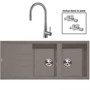 Pack : BRADANIT 3333 MOKA + ALENTO DOUCHETTE INOX