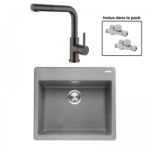 Pack : BRADANIT 51 GRIS + AVISIO DOUCHETTE BLACK ECO90