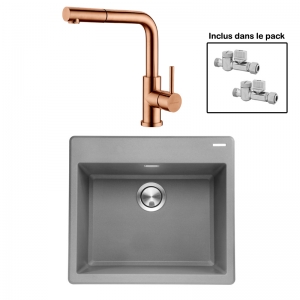 Pack : BRADANIT 51 GRIS + AVISIO DOUCHETTE CUIVRE ECO90
