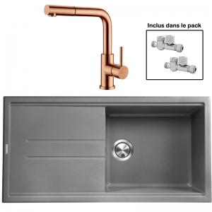 Pack : BRADANIT 48 GRIS + AVISIO DOUCHETTE CUIVRE ECO90