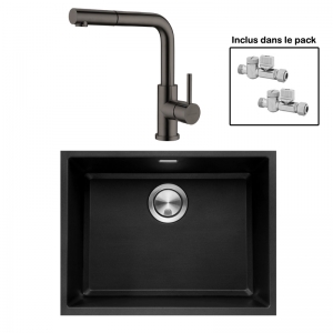 Pack : BRADANIT 51 U NOIR + AVISIO DOUCHETTE BLACK ECO90