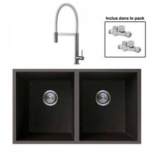Pack : BRADANIT 3636 U NOIR + TANARO BLANC