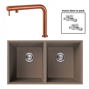 Pack : BRADANIT 3636 U MOKA + FINO CUIVRE 316