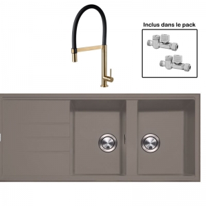 Pack : BRADANIT 3333 MOKA + TANARO LAITON
