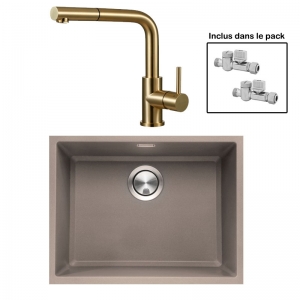 Pack : BRADANIT 51 U MOKA + AVISIO DOUCHETTE LAITON ECO90