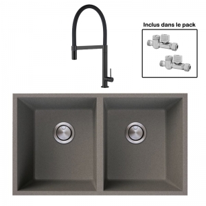 Pack : BRADANIT 3636 U GRIS + TANARO ALL BLACK