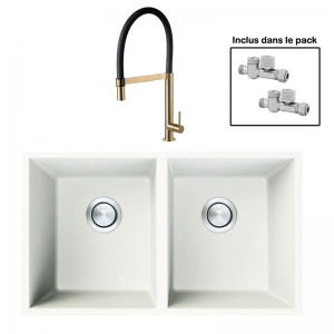 Pack : BRADANIT 3636 U BLANC + TANARO LAITON