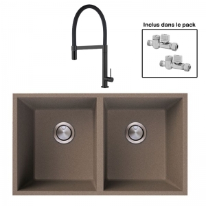 Pack : BRADANIT 3636 U MOKA + TANARO ALL BLACK