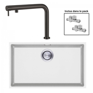 Pack : BRADANIT 62 U BLANC + FINO BLACK 316
