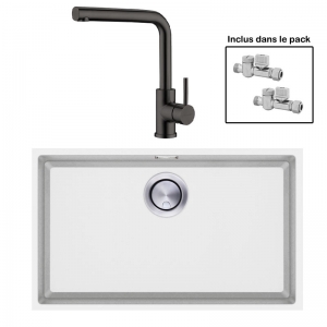 Pack : BRADANIT 62 U BLANC + AVISIO ECO 90 BLACK