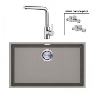 Pack : BRADANIT 62 U MOKA + AVISIO INOX 90
