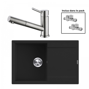 Pack : BRADANIT 38 NOIR + CERAMI DOUCHETTE INOX