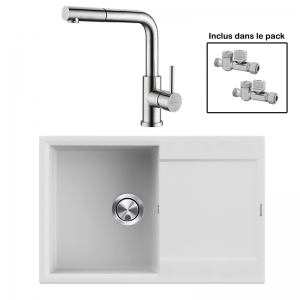 Pack : BRADANIT 38 BLANC + AVISIO DOUCHETTE 90 INOX