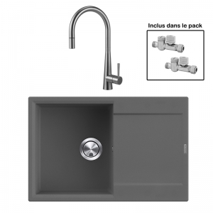 Pack : BRADANIT 38 GRIS + ALENTO DOUCHETTE INOX