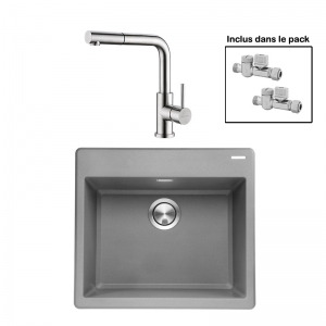 Pack : BRADANIT 51 GRIS + AVISIO DOUCHETTE INOX ECO45