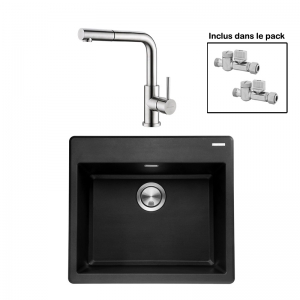 Pack : BRADANIT 51 NOIR + AVISIO DOUCHETTE 90 INOX
