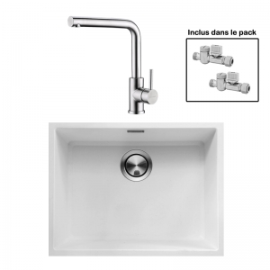 Pack : BRADANIT 51 U BLANC + AVISIO INOX 90