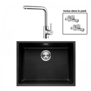 Pack : BRADANIT 51 U NOIR + AVISIO INOX 90