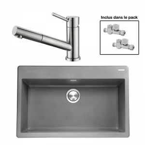Pack : BRADANIT 73 GRIS + CERAMI DOUCHETTE INOX