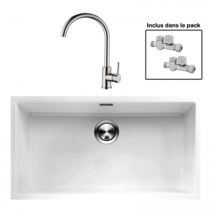 Pack : BRADANIT 73 U BLANC + ALLIA INOX