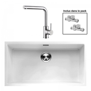 Pack : BRADANIT 73 U BLANC + AVISIO INOX 90