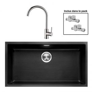 Pack : BRADANIT 73 U NOIR + ALLIA INOX