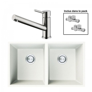 Pack : BRADANIT 3636 U BLANC + CERAMI INOX