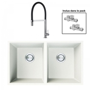 Pack : BRADANIT 3636 U BLANC + TANARO BLACK