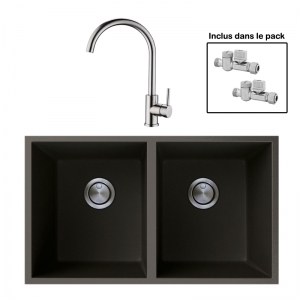 Pack : BRADANIT 3636 U NOIR + ALLIA INOX