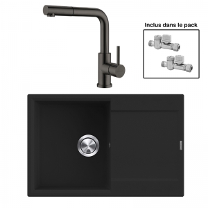 Pack : BRADANIT 38 NOIR + AVISIO DOUCHETTE BLACK ECO90