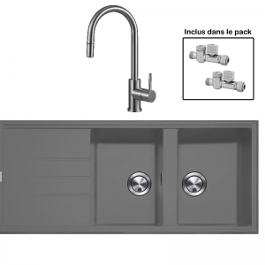 Pack : BRADANIT 3333 GRIS + ALLIA DOUCHETTE INOX