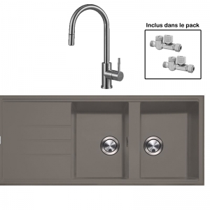 Pack : BRADANIT 3333 MOKA + ALLIA DOUCHETTE INOX