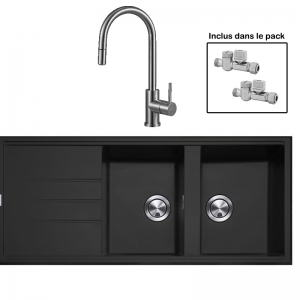 Pack : BRADANIT 3333 NOIR + ALLIA DOUCHETTE INOX