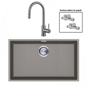 Pack : BRADANIT 62 U MOKA + ALLIA DOUCHETTE INOX