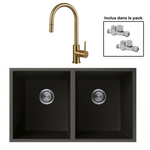 Pack : BRADANIT 3636 U NOIR + ALLIA DOUCHETTE GOLD